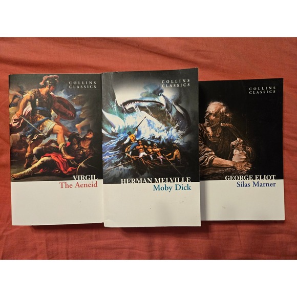 Collins Classics Other - Collins Classics Book Set 3pc Moby Dick The Aeneid Silas Marner Paperbacks